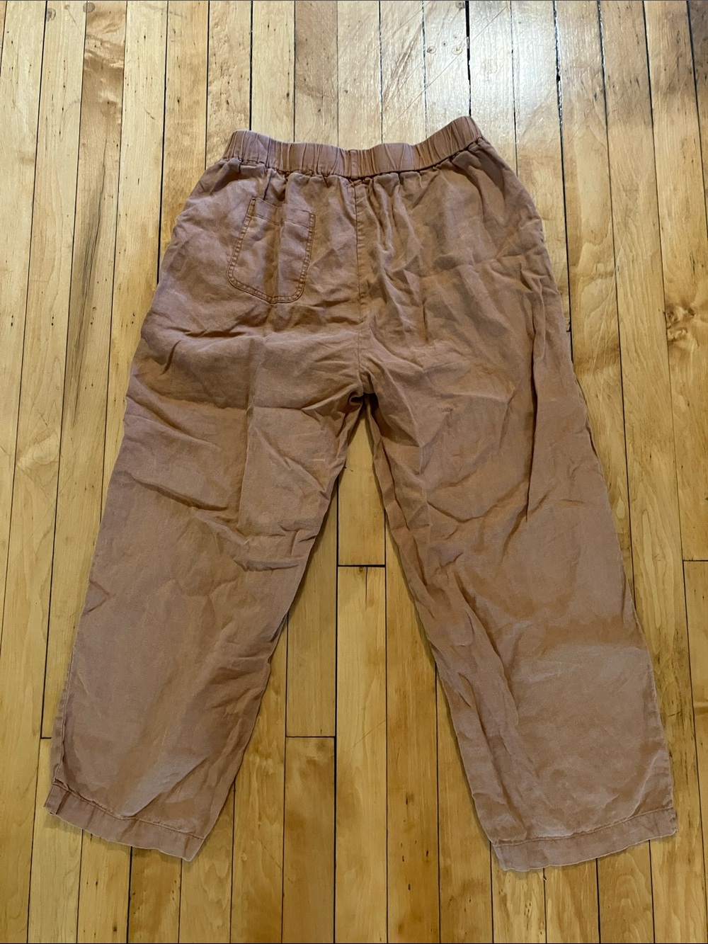 Quince European Linen Lightweight Summer Pants in Caramel Tan Brown Size Medium - Picture 10 of 11